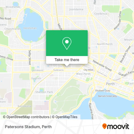 Mapa Patersons Stadium