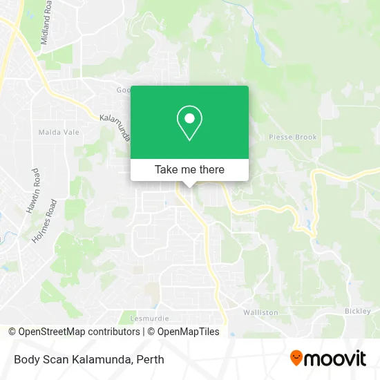 Mapa Body Scan Kalamunda