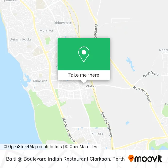 Mapa Balti @ Boulevard Indian Restaurant Clarkson