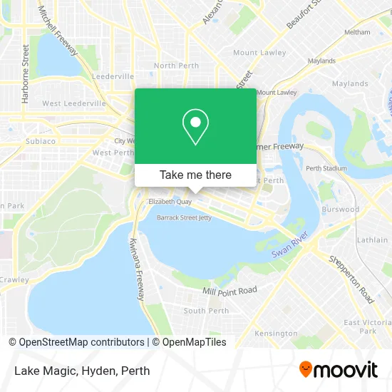 Mapa Lake Magic, Hyden