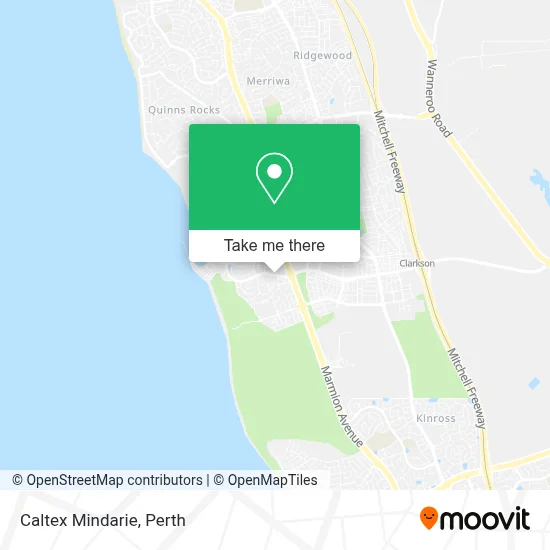 Mapa Caltex Mindarie