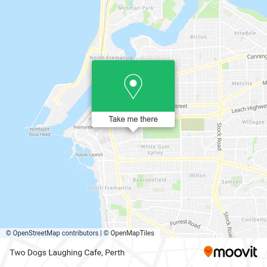 Two Dogs Laughing Cafe map