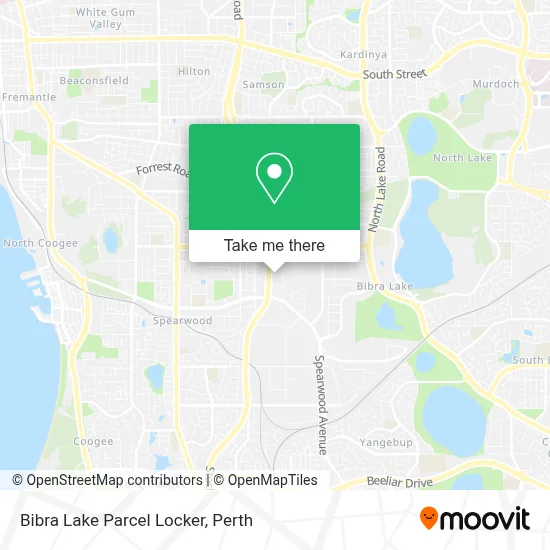 Mapa Bibra Lake Parcel Locker
