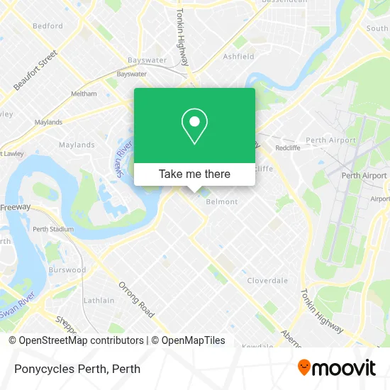 Mapa Ponycycles Perth