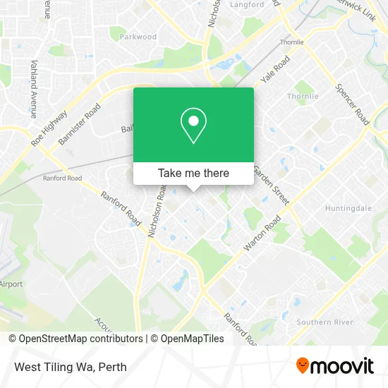 Mapa West Tiling Wa