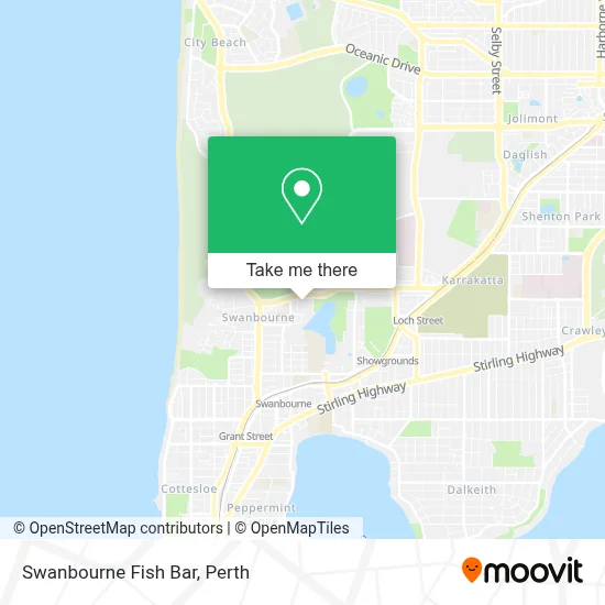 Mapa Swanbourne Fish Bar