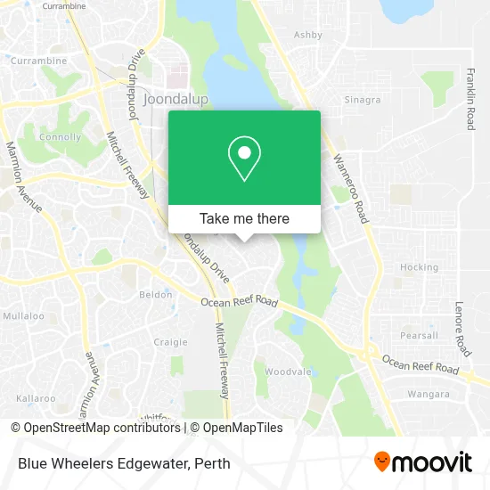 Mapa Blue Wheelers Edgewater