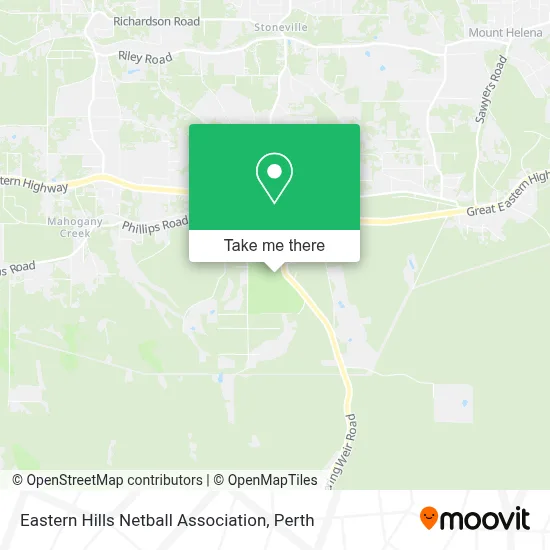 Mapa Eastern Hills Netball Association