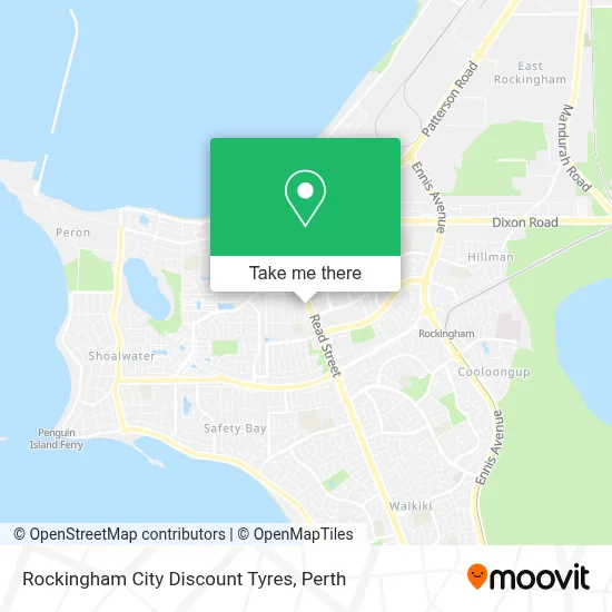 Mapa Rockingham City Discount Tyres
