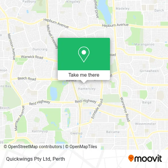 Mapa Quickwings Pty Ltd