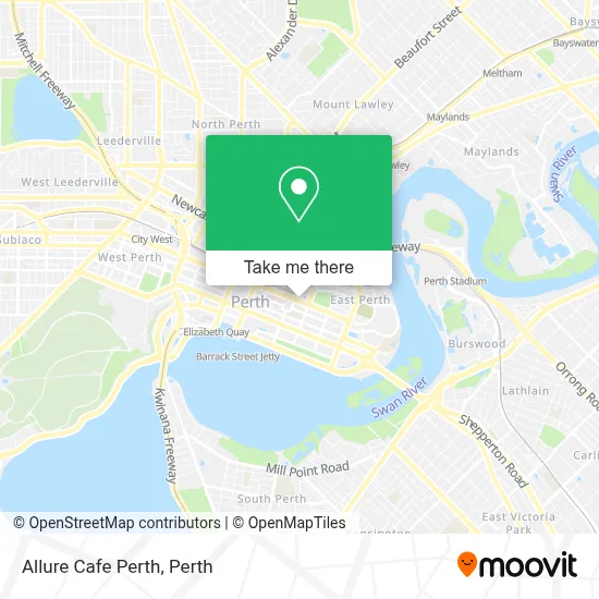 Allure Cafe Perth map