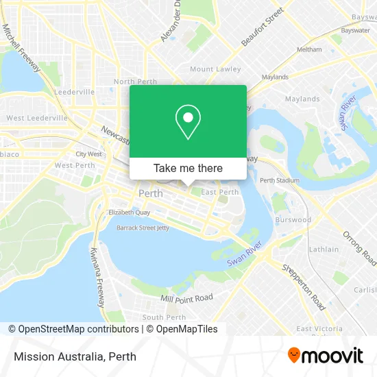 Mapa Mission Australia