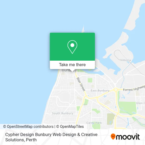 Cypher Design Bunbury Web Design & Creative Solutions map