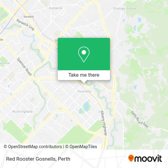 Mapa Red Rooster Gosnells