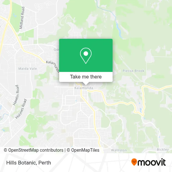 Mapa Hills Botanic