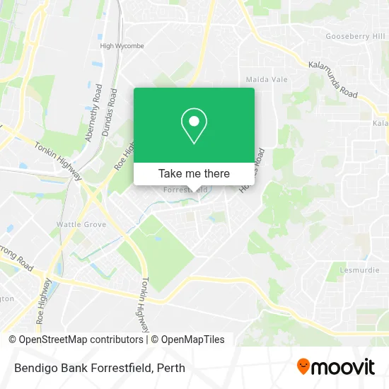 Mapa Bendigo Bank Forrestfield