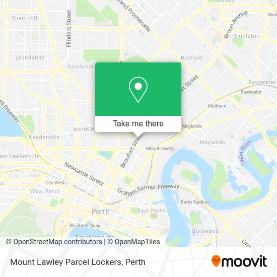 Mapa Mount Lawley Parcel Lockers