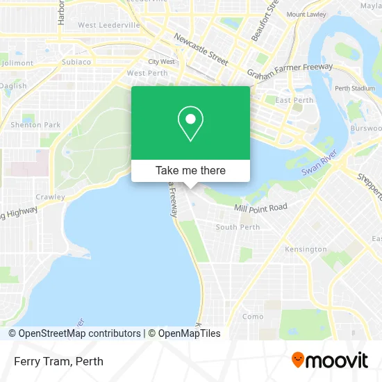 Mapa Ferry Tram