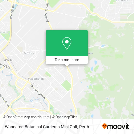 Mapa Wannaroo Botanical Garderns Mini Golf