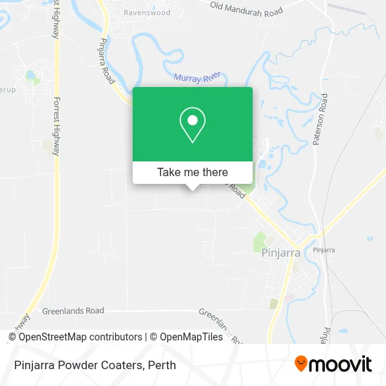 Mapa Pinjarra Powder Coaters