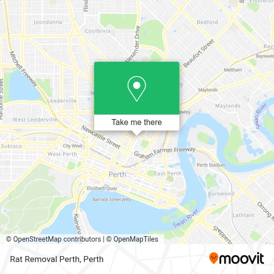 Rat Removal Perth map