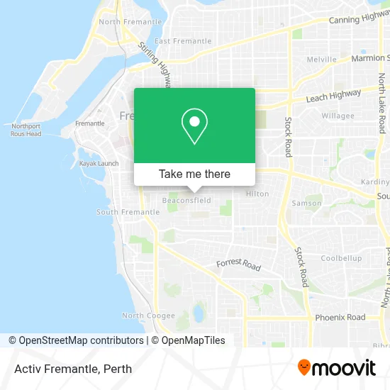 Mapa Activ Fremantle