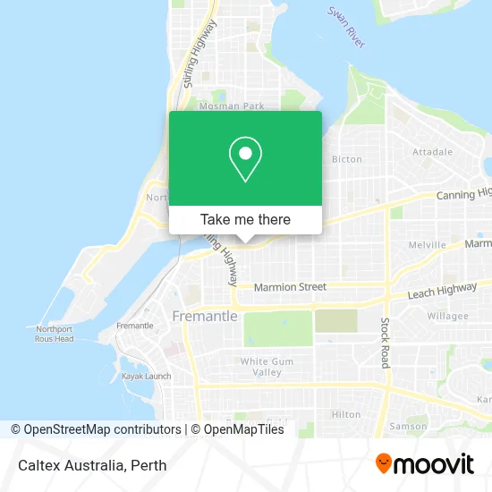 Mapa Caltex Australia
