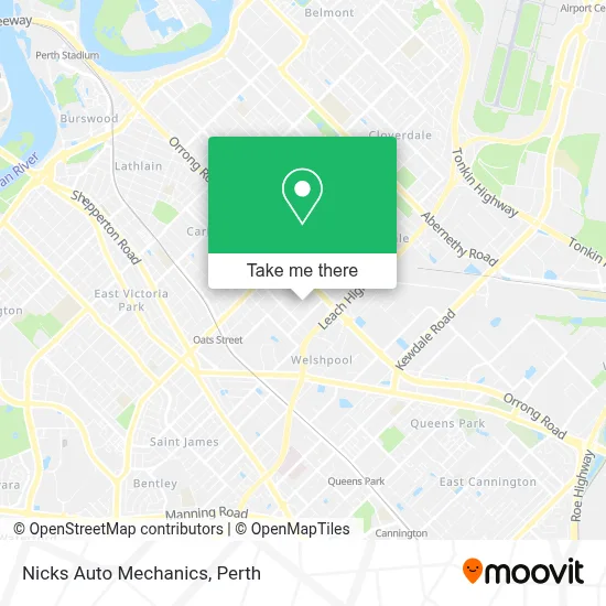 Mapa Nicks Auto Mechanics