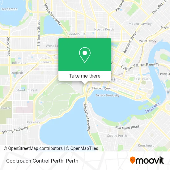 Cockroach Control Perth map