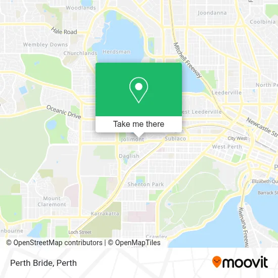 Mapa Perth Bride