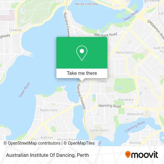Mapa Australian Institute Of Dancing