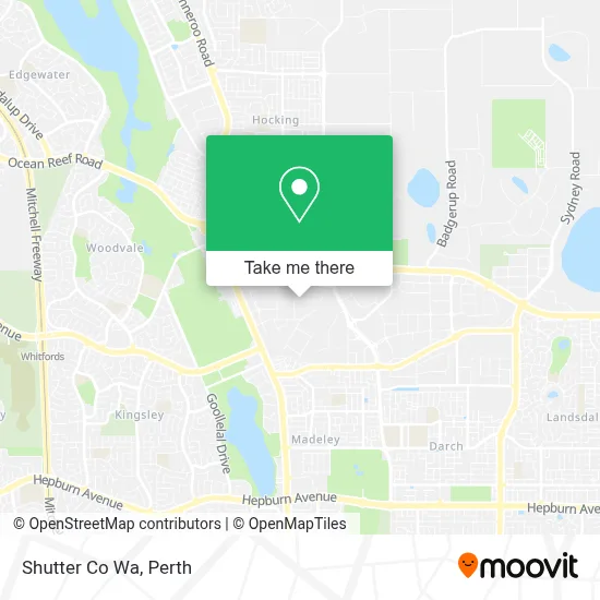Mapa Shutter Co Wa