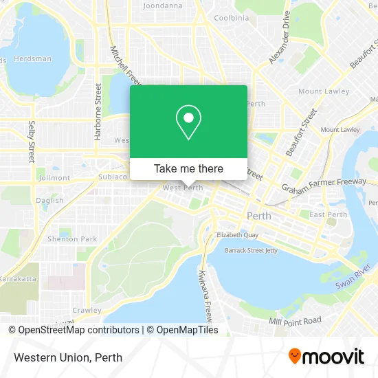 Mapa Western Union