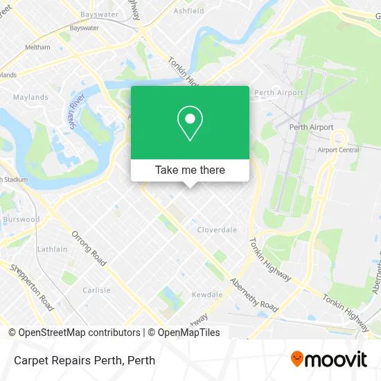 Carpet Repairs Perth map