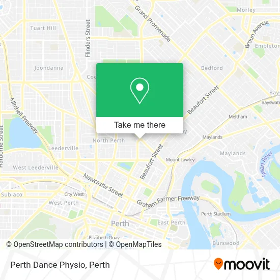 Mapa Perth Dance Physio