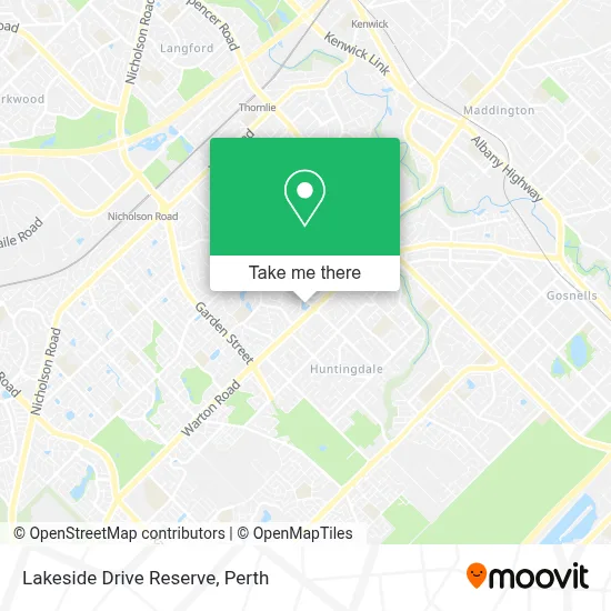 Mapa Lakeside Drive Reserve