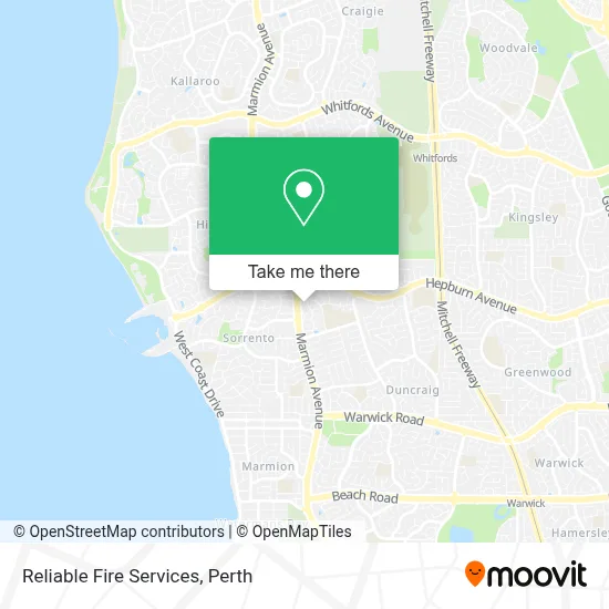 Reliable Fire Services map