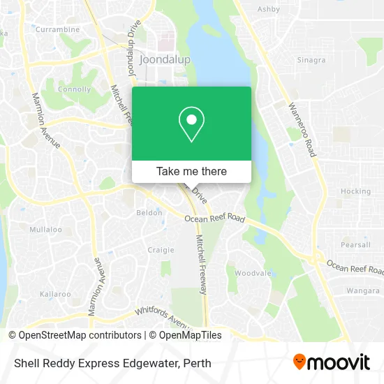 Mapa Shell Reddy Express Edgewater