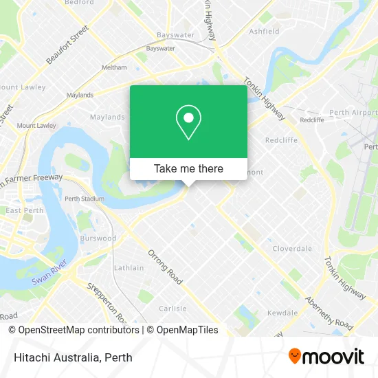 Mapa Hitachi Australia