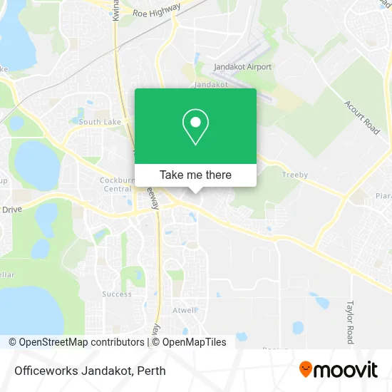 Mapa Officeworks Jandakot