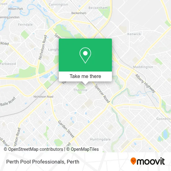 Mapa Perth Pool Professionals