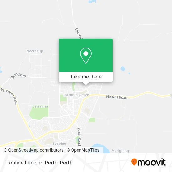 Mapa Topline Fencing Perth