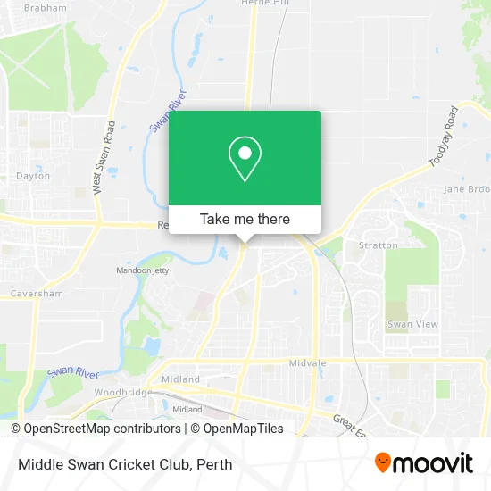 Mapa Middle Swan Cricket Club