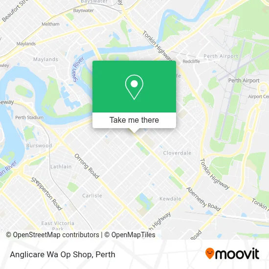 Mapa Anglicare Wa Op Shop