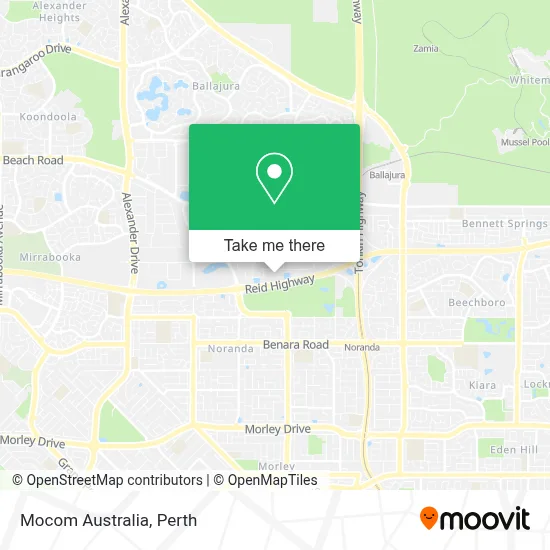 Mapa Mocom Australia