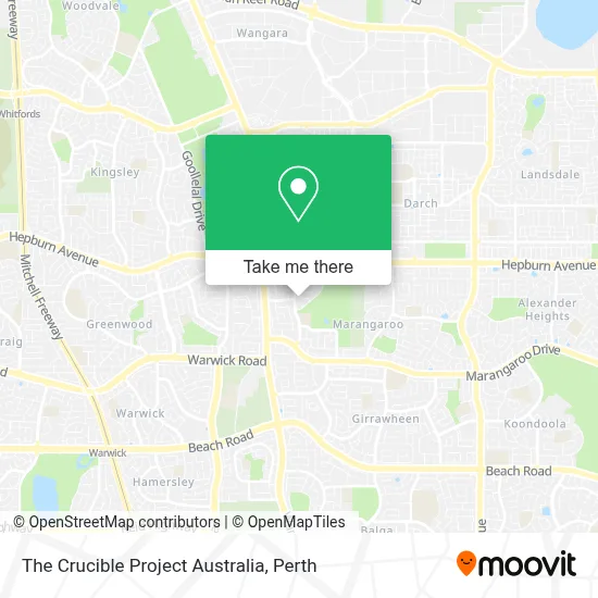 Mapa The Crucible Project Australia