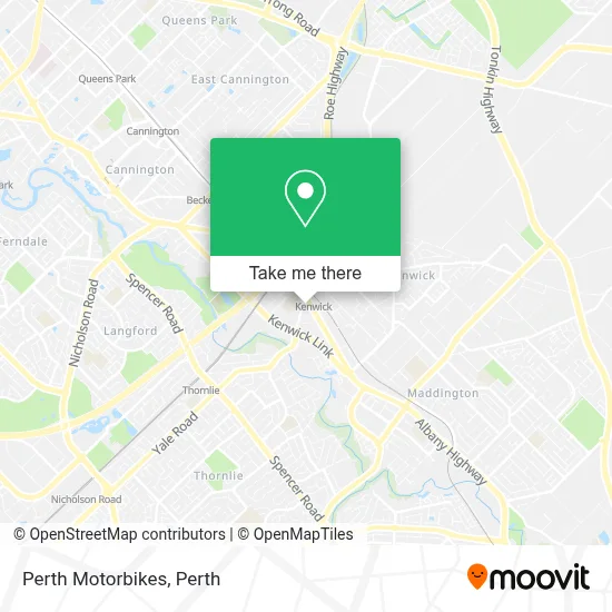 Mapa Perth Motorbikes