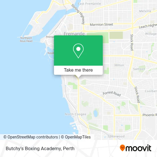 Mapa Butchy's Boxing Academy
