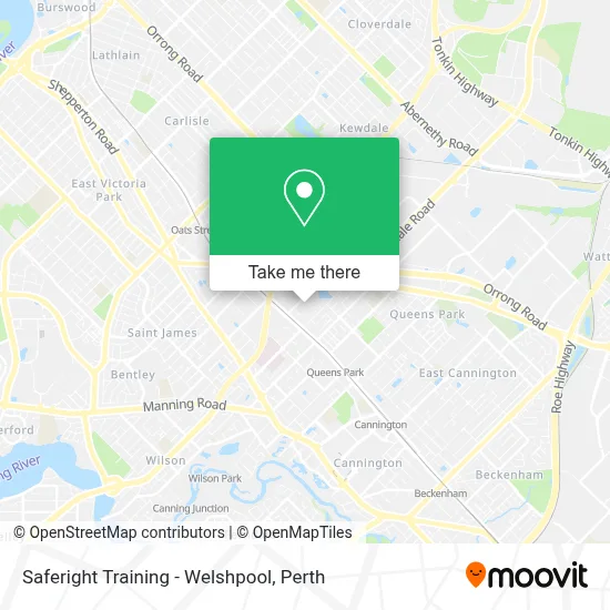Mapa Saferight Training - Welshpool