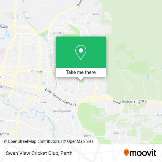Mapa Swan View Cricket Club
